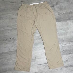 AFTCO American Fishing Tackle Co Mens Khaki Nylon Fishing Pants Size 34x31